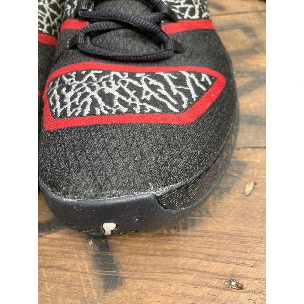 Air Jordan 29 XX9 Black Gym Red Elephant Print Woven Men's Size 14 695515-023